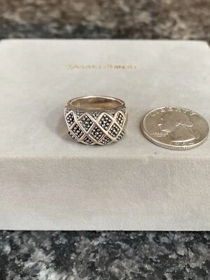 Anillo Diseñador Michael Dawkins Plata Esterlina Noche Estrellada Punto Guijarro Talla 7.25 Foto 1 de 4