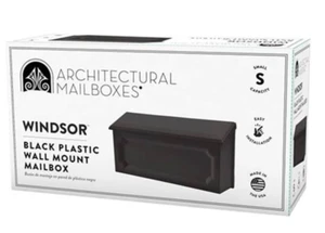 Gibraltar WMH00BAM Windsor Wall Mount Mailbox Plastic Black - Picture 1 of 5