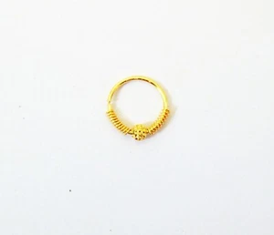 Indian Nose Ring Traditional Nath 18K Gold Plated Stud Women's Gift Jewelry - Picture 1 of 4