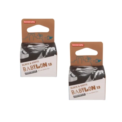 2 rolls Lomography Babylon Kino ISO 13 36exp, 135/35mm B&W Negative Film - Image 1 of 4