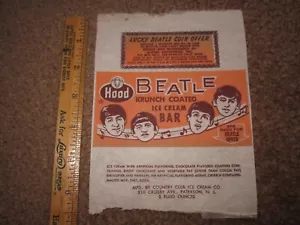 UNUSED ORIGINAL The Beatles ICE CREAM WRAPPER vintage - Picture 1 of 2