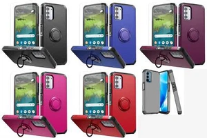 For Nokia G310 5G Tough Hybrid With Ring Stand + Tempered Glass - Picture 1 of 13