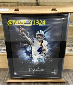 Fanatics Authentic Dak Prescott Autograph In Focus 20x24 Dallas Frame Photo - Picture 1 of 3