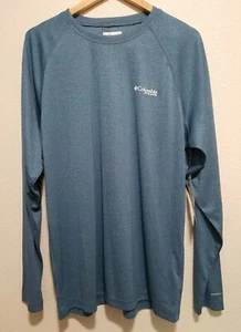 NWT COLUMBIA MEN'S PFG Terminal Tackle Heather Omni-Shade Long Sleeve Shirt M - Picture 1 of 4