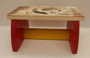 Taburete de madera vintage para niños con cara de panda Connor juguete - Imagen 1 de 4