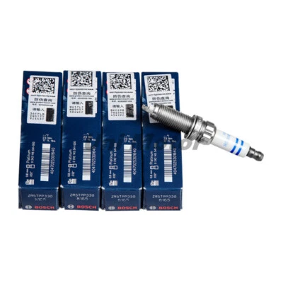 12120038894 4 Pcs OEM BOSCH Spark Plugs For BMW 328i 528i X3 X4 X5 Z4 N20 engine - Image 1 of 4