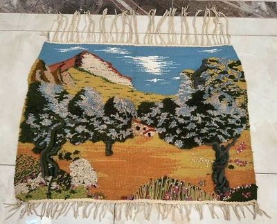 Alfombra decorativa Kilim de lana tapiz colgante de pared sueco escandinavo vintage de 2x3 pies Foto 1 de 4