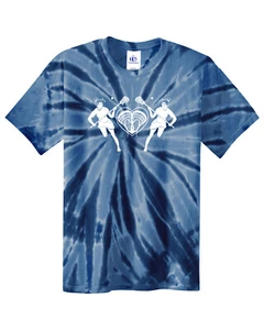Lacrosse Players with Heart Youth Tie Dye T-Shirt Lax Gift - Picture 1 of 13