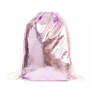 Borsa da palestra borsa da palestra hipster zaino sport borsa look metallizzato vernice lucida - Foto 1 di 8