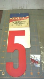 CHEST PROTECTOR NUMBER FIVE RED 8" NOS 1 QUANTITY RACING ACCESSORY FREE SHIPPING - Picture 1 of 2