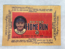 Rare 1928 Babe Ruth Candy Wrapper for Ruth's Home Run Candy Bar Early Replica