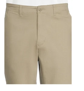 George Men's Above The Knee Shorts size 42 Tan  Flat Front Zip Fly Mid-Rise New - Picture 1 of 12