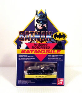 1989 Bandai Batman Hi-Speed Motorised Batmobile 9200 Unpunched Card - Picture 1 of 7