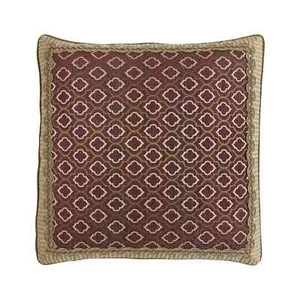 Croscill 2A0-502O0-9016/603 Esmeralda European Sham with Bordeaux Finish, 26x26" - Picture 1 of 6