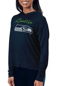 Certo By Northwest NFL Women's Seattle Seahawks Session Hooded Sweatshirt, Navy - Picture 1 of 7