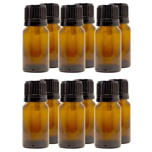 1/3 fl oz (10 ml) Amber Glass Bottle w/ Euro Dropper - Picture 1 of 4