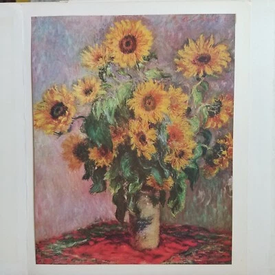 IMPRESIÓN ARTÍSTICA REPRODUCCIÓN CLUB LIBRO DEL MES GIRASOLES CLAUDE MONET Foto 1 de 3