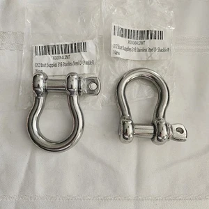 2ea 9/16 pollici vite ancoraggio sartiame arco grillo 2.850 libbre inox316 barca marina  - Foto 1 di 6