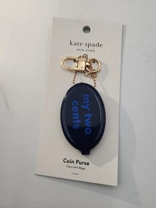 Kate Spade x Target My Two Cents Coin Purse Key Fob Chain Keychain Bag Charm - Picture 1 of 4