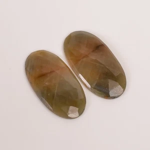 Piedra preciosa de zafiro multicolor de 40 quilates 31x15x4 mm corte ovalado translúcido facetado - Imagen 1 de 5