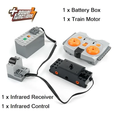 Funciones de alimentación Caja de batería Tren Motor IR Receptor controlado para Lego Set 4x Foto 1 de 4