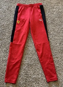Ferrari Puma Race T7 Track Pants Joggers Men's Size Small 597945-01 Red - Picture 1 of 8
