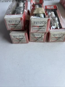 Champion RV12C6 Spark Plugs New Old Stock Dirty Boxes From Shelf Storage Qty (5) - Picture 1 of 6