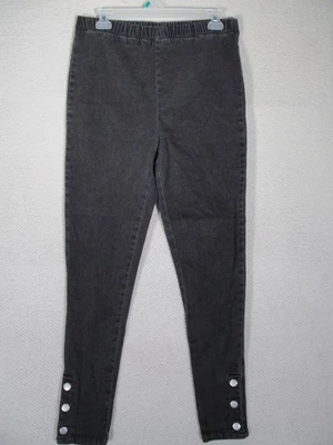 Pantalones de mezclilla vintage L.A. azules para mujer cintura elástica juniors 14/16 puño con botones Y2K Foto 1 de 4