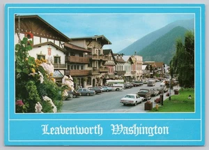 Postal de Front Street Leavenworth Washington Bavarian Village - Imagen 1 de 2