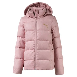 PUMA Velour Down Jacket Youth Girls Size XXS  Coats Jackets Outerwear 580285-14 - Picture 1 of 2