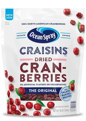 Ocean Spray Craisins Arándanos Secos Original 48 Onzas EE. UU. Foto 1 de 4