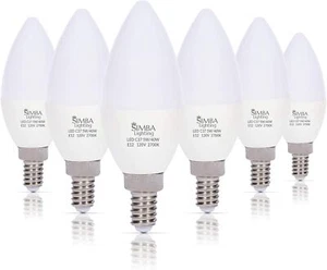 [6 Pack] LED Candelabra B11 C37 Bulb 5W 40W Replacement E12 Base 120V 2700K Warm - Picture 1 of 9