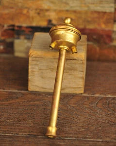 Antique Brass Table Lamp Two Socket Cluster Push Thru Sockets NOS New - Picture 1 of 10