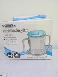 Drinking Cup/Beaker/Mug/Sippy Cup for Disabled Adults with Easy Grip Handles - Picture 1 of 5