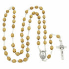 Collier perles en bois chapelet Notre-Dame du Miracle