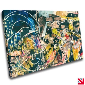 ABSTRACT ART BERLIN GRAFFITI CANVAS Wall Art Picture Print A4 - Picture 1 of 3
