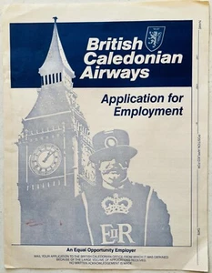 British Caledonian Airways Airlines - Solicitud de empleo - 4/1985 - Imagen 1 de 3