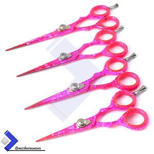 Professional Pink Color Barber Salon Hair Cutting Scissors Hairdressing Shears