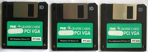 Retro-PC: 3 Disketten PINE Graphic Cards PCI VGA PT-550 - Bild 1 von 1