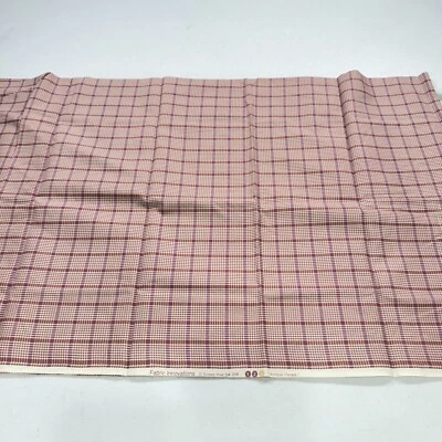 fabric innovations quilting fabric red plaid check cotton 42x76 2.11 yards - Image 1 of 4