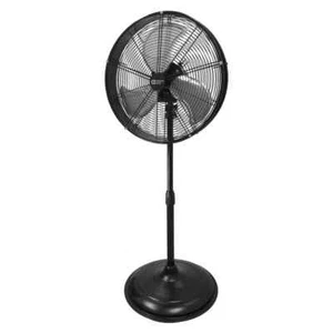 20 in. Oscillating Pedestal Fan with Adjustable Height in Black - Picture 1 of 7