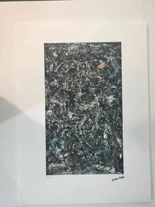 Jackson Pollock Lithographie désactivée set cm 50x70 signature sur assiette avec - Bild 1 von 7