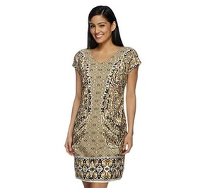 Isaac Mizrahi Live! Vestido estampado mixto Engineered nuevo sin etiquetas talla 4 QVC $73,50 - Imagen 1 de 1