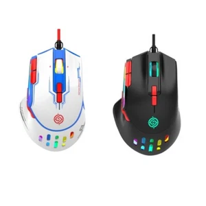 9-Key Ergonomic Mouse USB Macro Programming Computer Gaming Mice RGB Light - Picture 1 of 10