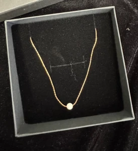 Jolliz Rose Gold Copper White Opal Round Pendant Necklace - Picture 1 of 8