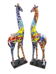 Casablanca 48cm Set de 2 Figura Escultura Street Art Jirafa Jirafa Pareja 20621 D - Imagen 1 de 1