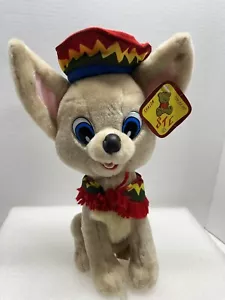 Juguete de peluche con collar Shalom Toy Co. verde y rosa para perro 7" - Imagen 1 de 7