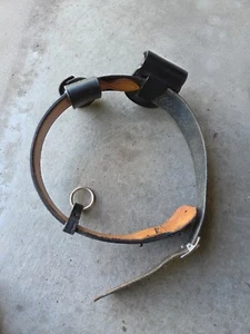 Dutyman Police Officer Uniform Basketweave Full Grain Leather Belt Size 36 with - Picture 1 of 8