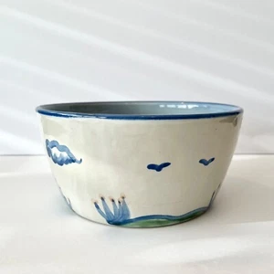 VTG Signed M.A. Hadley Pottery Serving Bowl Country Scene 8” Diameter 4" High - Picture 1 of 8