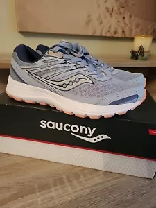 Saucony Versafoam Cohesion 13 Blue Mist/Melon Women's Running Shoes Size 8.5 - Picture 1 of 13